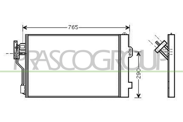 Kondensator, Klimaanlage für MERCEDES-BENZ VITO / MIXTO Kasten (W639)