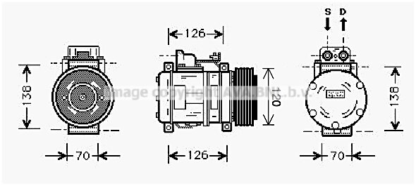 Kompressor, Klimaanlage für MERCEDES-BENZ S-CLASS (W140)