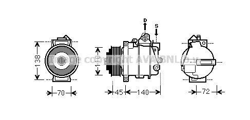 Kompressor, Klimaanlage für MERCEDES-BENZ C-CLASS (W204)