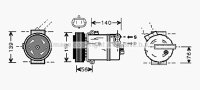 Kompressor, Klimaanlage für OPEL VECTRA B CC (J96)