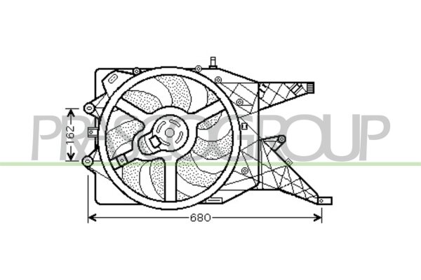 Lüfter, Motorkühlung für VAUXHALL CORSAVAN Mk III (D) Kasten/Schrägheck (S07)