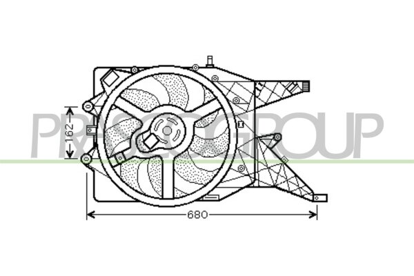 Lüfter, Motorkühlung für VAUXHALL CORSAVAN Mk III (D) Kasten/Schrägheck (S07)