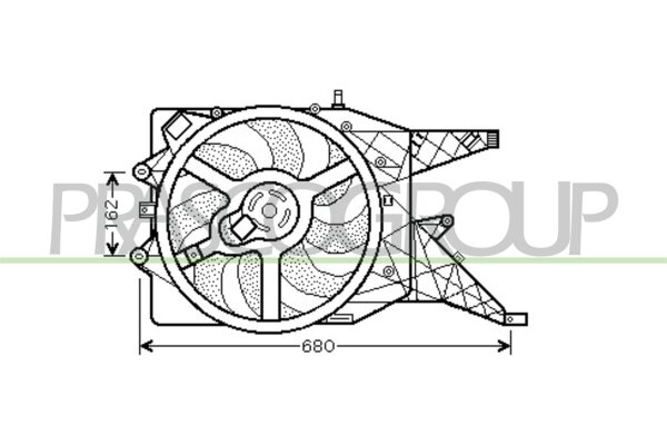 Lüfter, Motorkühlung für VAUXHALL CORSAVAN Mk III (D) Kasten/Schrägheck (S07)
