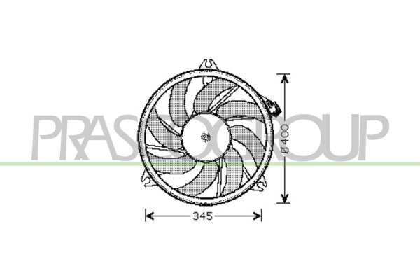 Lüfter, Motorkühlung für PEUGEOT 206 Schrägheck (2A/C)