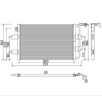 Kondensator, Klimaanlage f&uuml;r VW NEW BEETLE (9C1, 1C1)