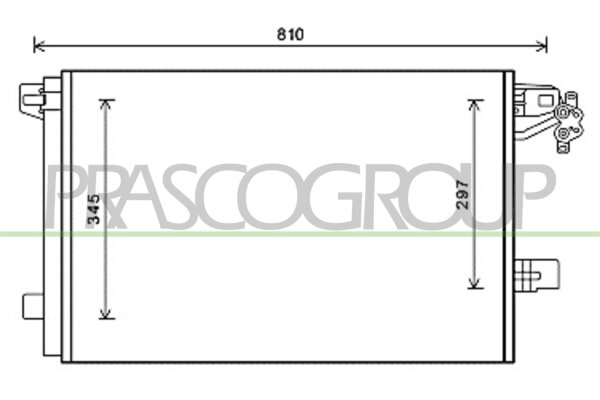 Kondensator, Klimaanlage für VW TRANSPORTER T5 Bus (7HB, 7HJ, 7EB, 7EJ)