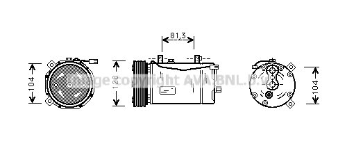 Kompressor, Klimaanlage für VW TRANSPORTER IV Bus (70B, 70C, 7DB, 7DK, 70J, 70K, 7DC, 7DJ)