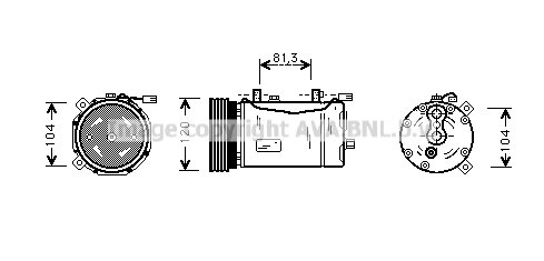 Kompressor, Klimaanlage für VW PASSAT B3/B4 (3A2, 35I)