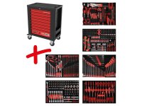 KS TOOLS 815.6399 Performanceplus Werkstattwagen-Satz P15 mit 399 Werkzeugen f&uuml;r 6 Schubladen