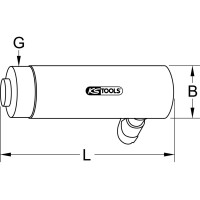 KS TOOLS 640.0120 Einschraub-Hydraulik-Zylinder, 15 t