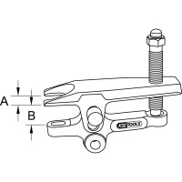 KS TOOLS 700.5630 Universal-Kugelgelenk-Ausdr&uuml;cker, 22mm