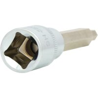 KS TOOLS 918.1656 1/2&quot; CHROMEplus Bit-Stecknuss Innensechskant, lang, 6mm