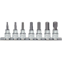 KS TOOLS 918.1670 1/4&quot; CHROMEplus Bit-Stecknuss-Satz Innensechskant, 7-tlg2,5-8mm