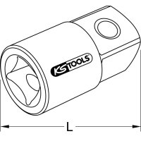 KS TOOLS 918.1754 1/2&quot; CHROMEplus Vergr&ouml;&szlig;erungsadapter, 1/2&quot;Fx3/4&quot;M