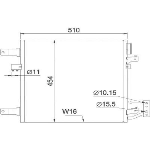 Kondensator, Klimaanlage für JEEP WRANGLER III (JK)