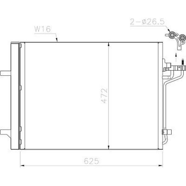 Kondensator, Klimaanlage für FORD C-MAX II (DXA/CB7, DXA/CEU)