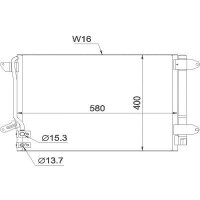 Kondensator, Klimaanlage f&uuml;r VW JETTA IV (162, 163, AV3, AV2)
