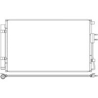 Kondensator, Klimaanlage f&uuml;r HYUNDAI SANTA F&Eacute; III (DM, DMA)
