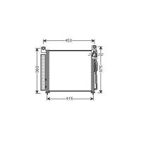 Kondensator, Klimaanlage für KIA PICANTO (SA)
