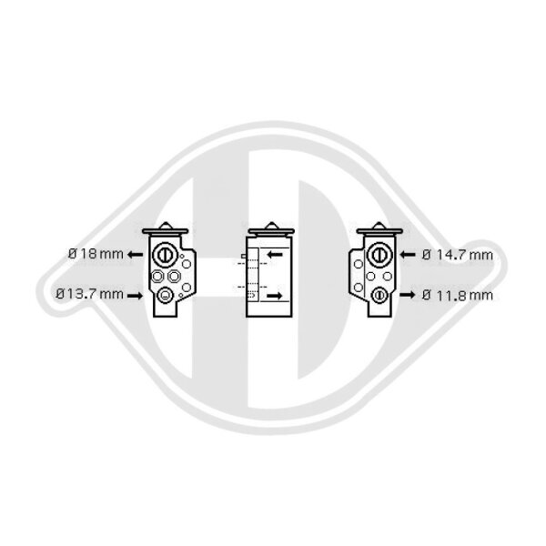Expansionsventil, Klimaanlage vorne für VW PASSAT B7 (362)
