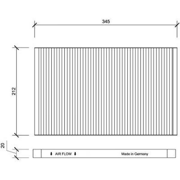 Filter, Innenraumluft für AUDI A6 C4 (4A2)