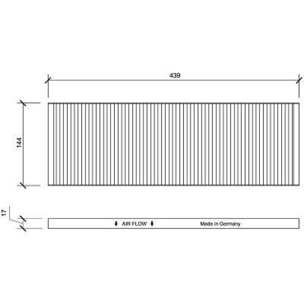 Filter, Innenraumluft für MERCEDES-BENZ A-CLASS (W168)