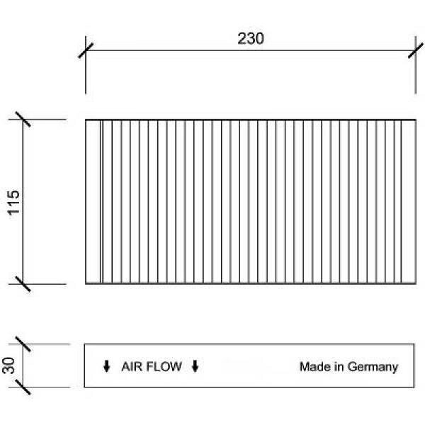 Filter, Innenraumluft für CHRYSLER PT CRUISER (PT_)