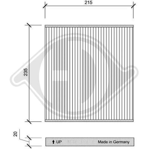 Filter, Innenraumluft für LEXUS LS (_F2_)
