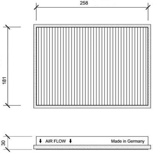 Filter, Innenraumluft für VW PASSAT B3/B4 (3A2, 35I)