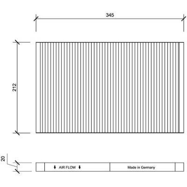 Filter, Innenraumluft für AUDI A6 C4 (4A2)