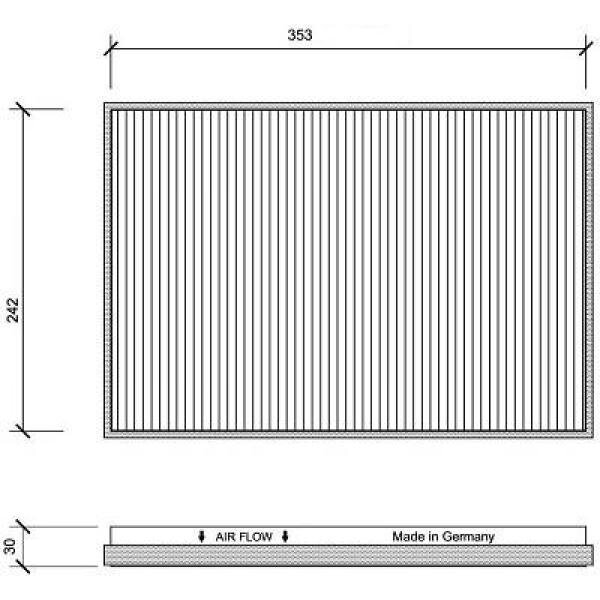 Filter, Innenraumluft für MERCEDES-BENZ A-CLASS (W168)