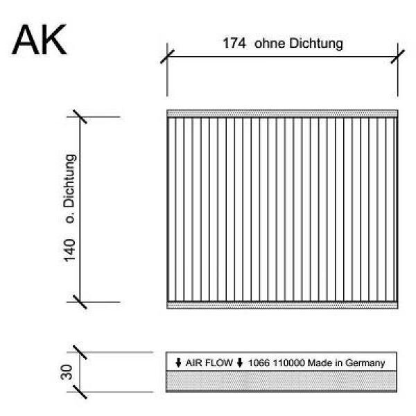 Filter, Innenraumluft für ALFA ROMEO 156 (932_)