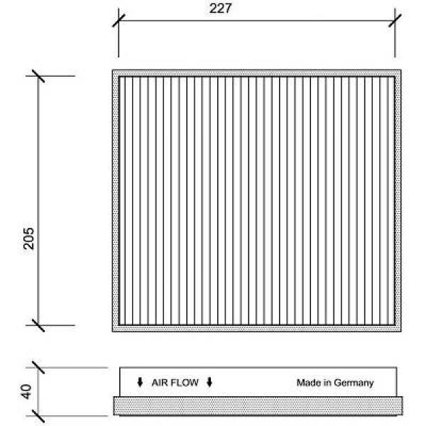 Filter, Innenraumluft für MERCEDES-BENZ M-CLASS (W163)