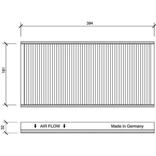 Filter, Innenraumluft für MERCEDES-BENZ A-CLASS (W169)