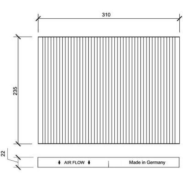 Filter, Innenraumluft für CHRYSLER VOYAGER IV (RG, RS)