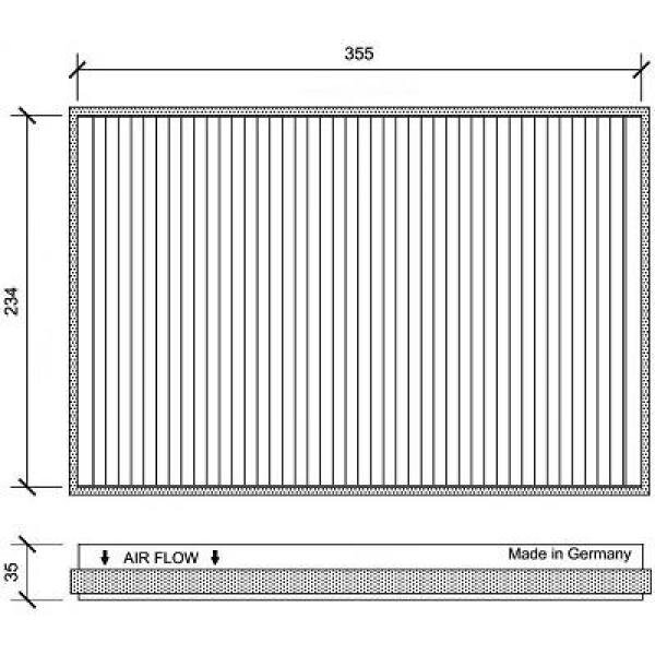 Filter, Innenraumluft für MERCEDES-BENZ SPRINTER 3,5-t Bus (906)