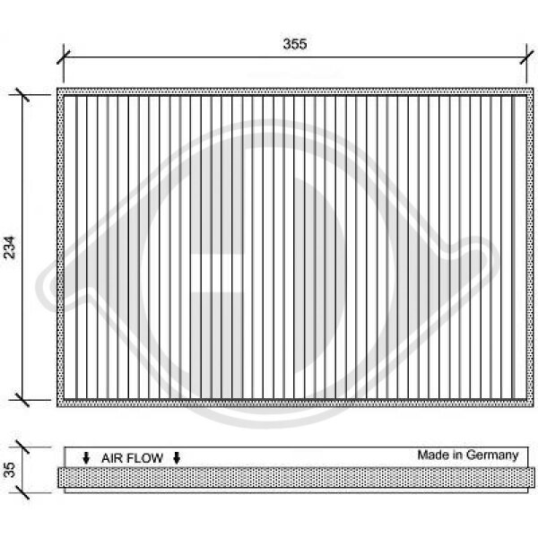 Filter, Innenraumluft für MERCEDES-BENZ SPRINTER 3,5-t Bus (B906)