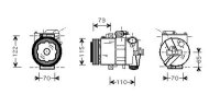 Kompressor, Klimaanlage f&uuml;r VW POLO V (6R1, 6C1)