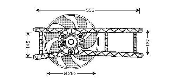 Lüfter, Motorkühlung für FIAT PANDA (169_)