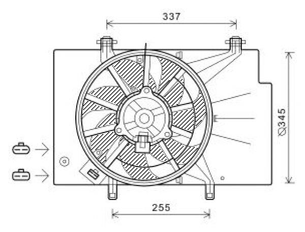 Lüfter, Motorkühlung für FORD FIESTA VI (CB1, CCN)