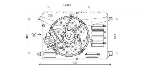 Lüfter, Motorkühlung für FORD MONDEO IV Turnier (BA7)