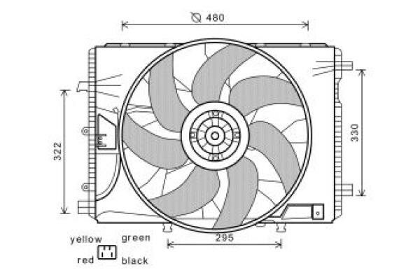 Lüfter, Motorkühlung für MERCEDES-BENZ CLS (C218)