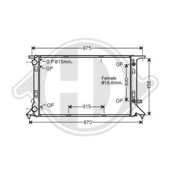 Kühler, Motorkühlung für AUDI Q5 (8RB)