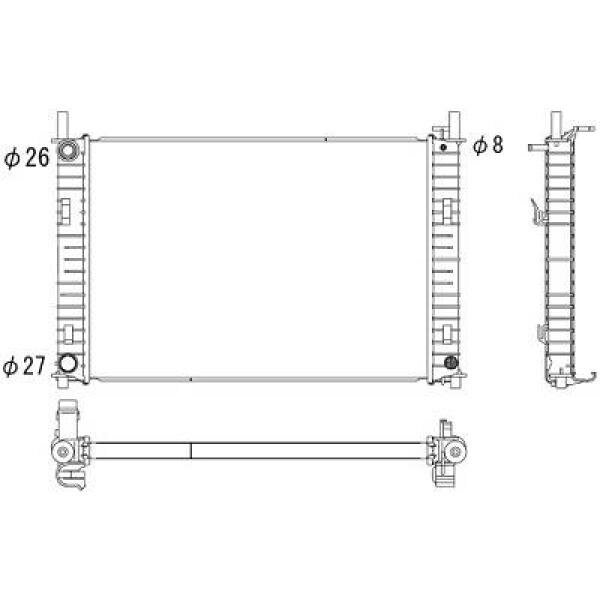 Kühler, Motorkühlung für FORD FIESTA V (JH_, JD_)