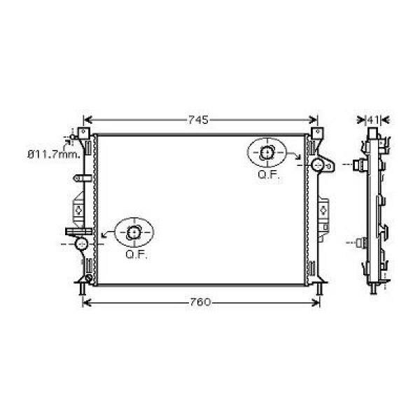 Kühler, Motorkühlung für FORD C-MAX II (DXA/CB7, DXA/CEU)