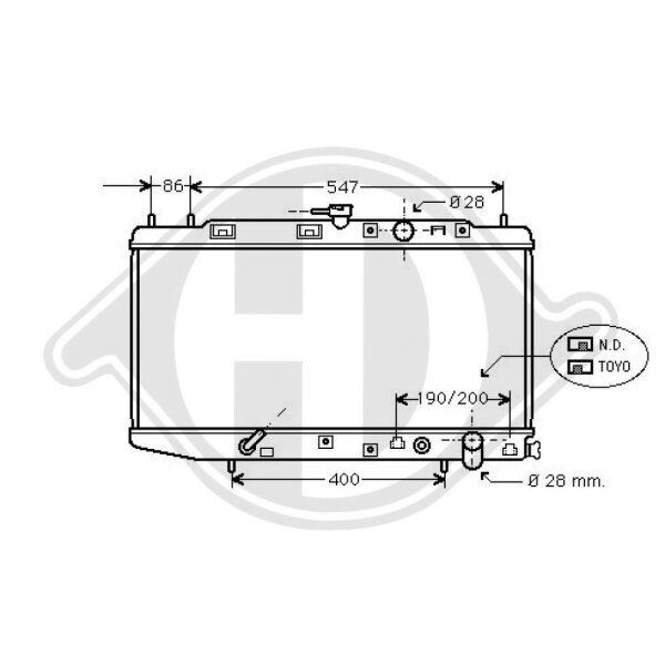 Kühler, Motorkühlung für HONDA CIVIC IV Hatchback (EC, ED, EE, EF)