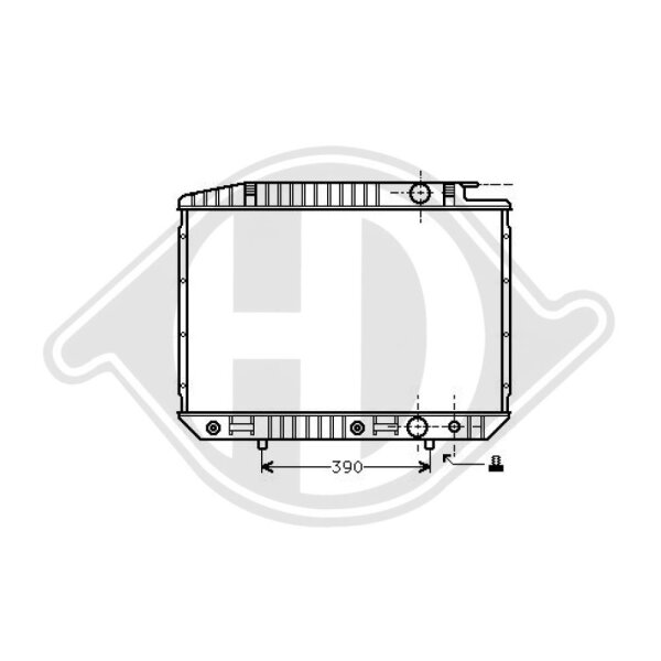 Kühler, Motorkühlung  für MERCEDES-BENZ S-CLASS (W126)