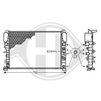 Kühler, Motorkühlung  für MERCEDES-BENZ...