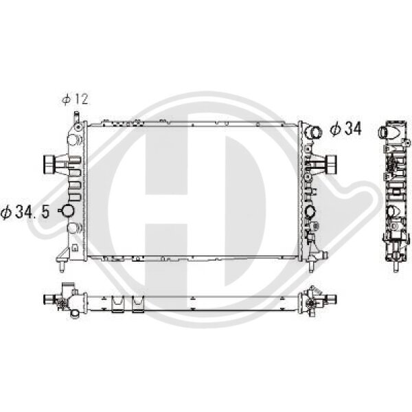 Kühler, Motorkühlung  für OPEL ASTRA G CC (T98)