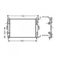 Kühler, Motorkühlung für RENAULT MEGANE II...